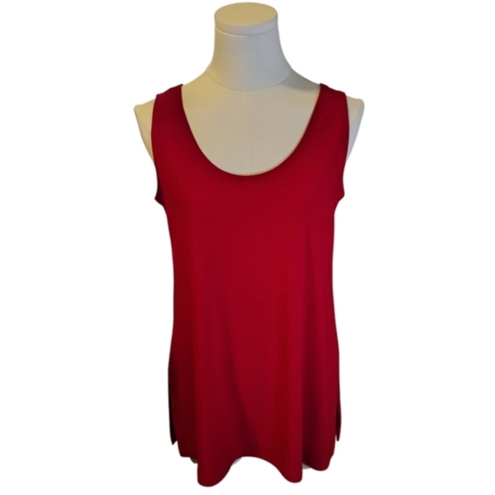 Sympli Made In Canada Bright Red Stretchy Lightweight Tank Top Size 6